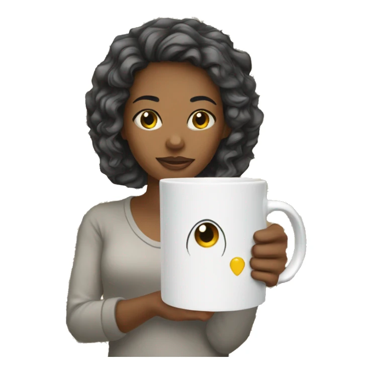 Girl with mena mug sticker