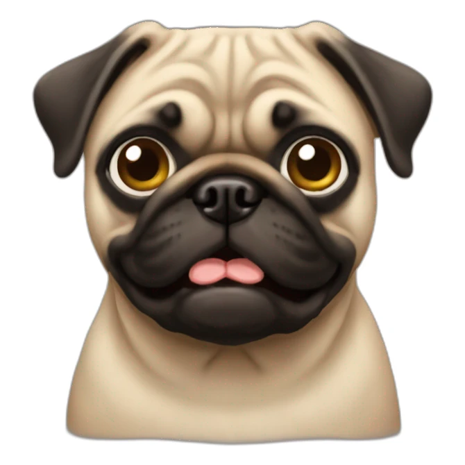 Pug emoji sticker