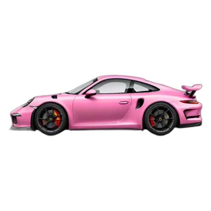 pink porsche gt3 sticker