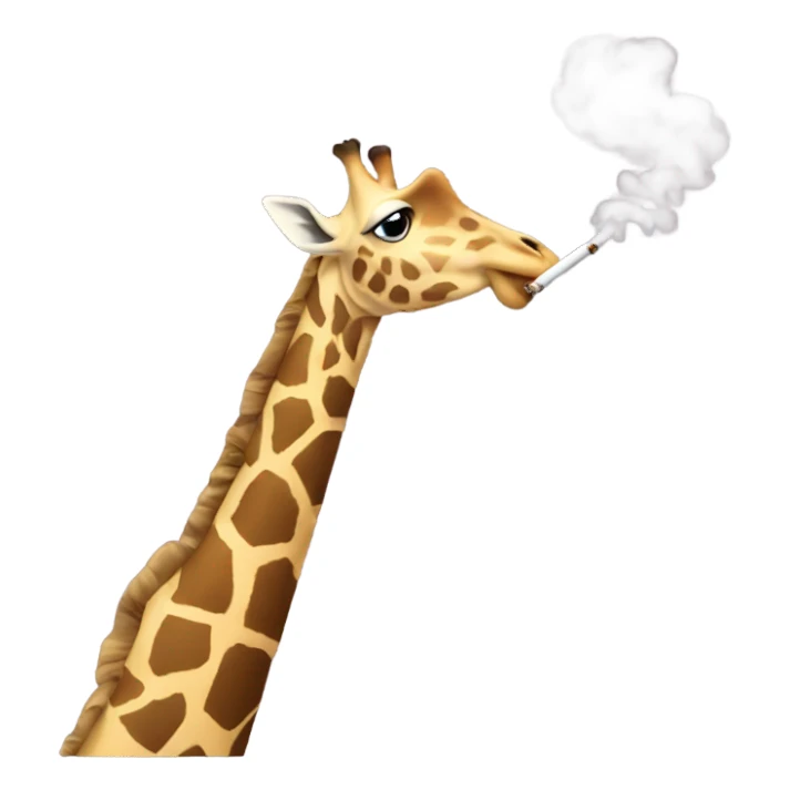 Giraffe smoking  sticker