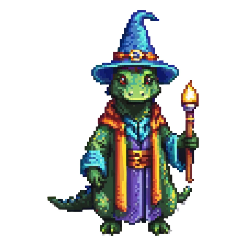 alligator wizard sticker