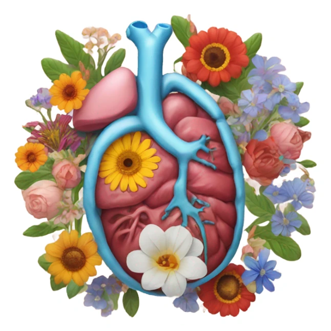 Anatomical with flowers sticker