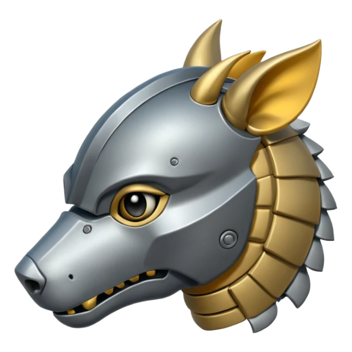 armored animal sticker
