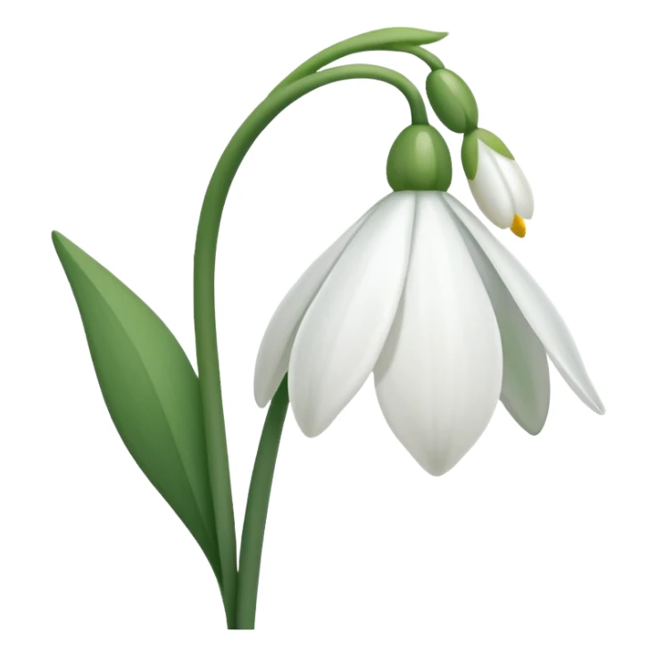 Snowdrop flower sticker