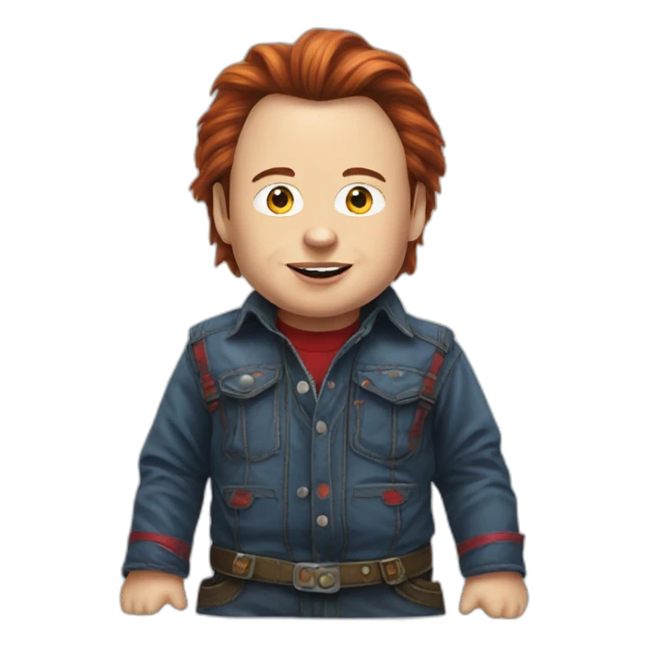 Elon musk as chucky sticker