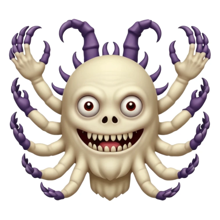 monster with 100 hands sticker