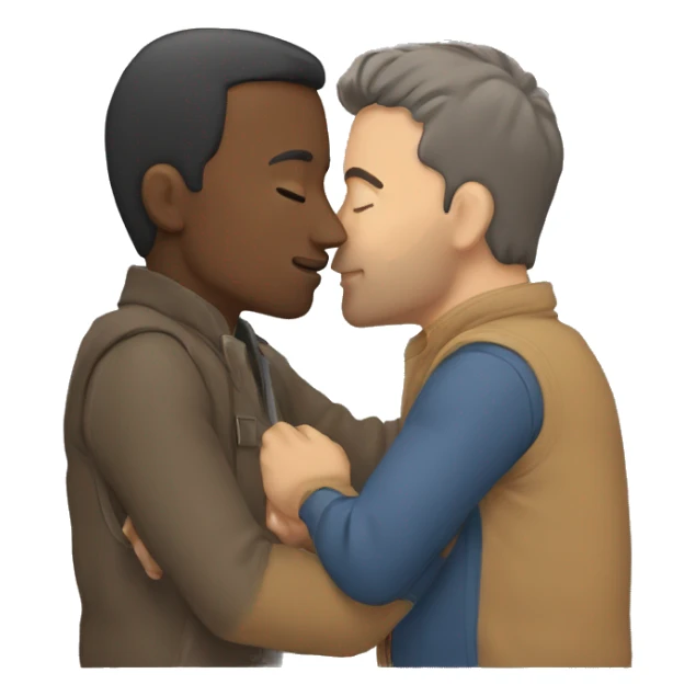 Man kissing man sticker