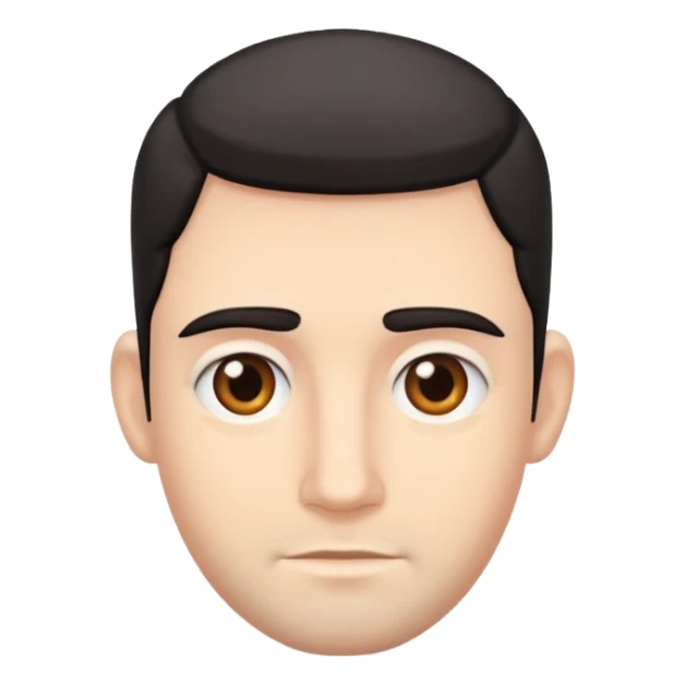 character with only three dark hairs on his head sticker