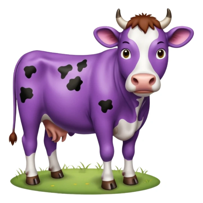 purple cow sticker