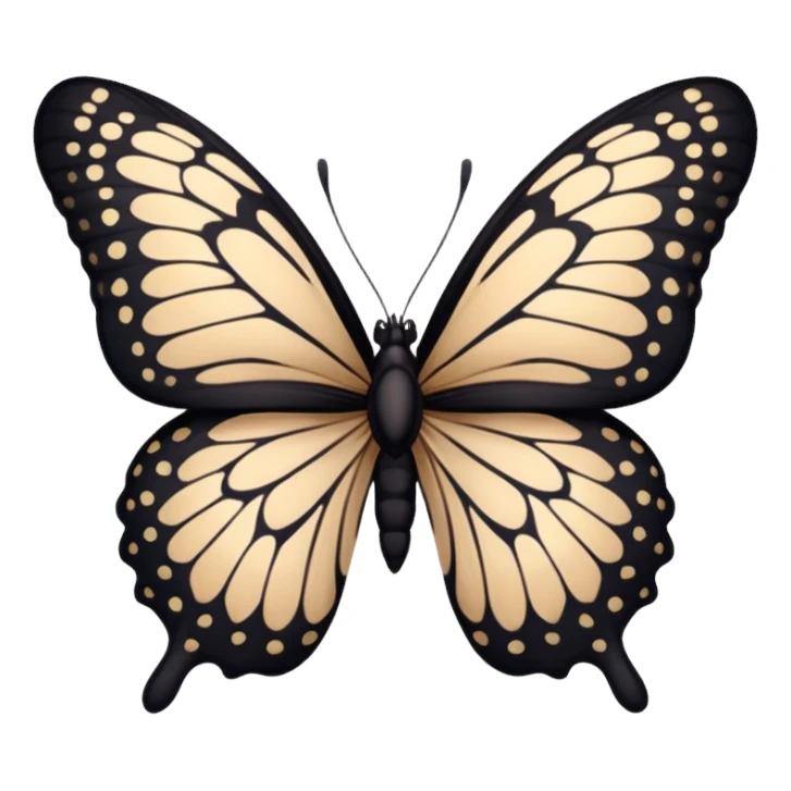 Black butterfly sticker