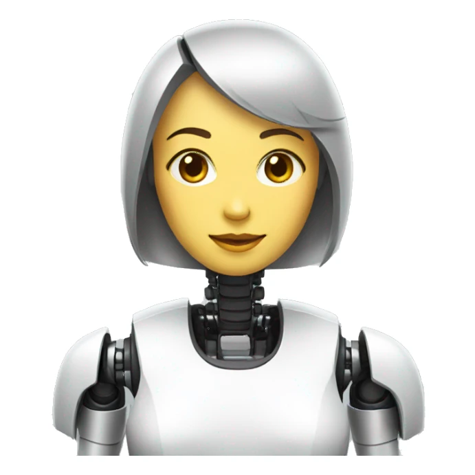 AI Female robotic sticker