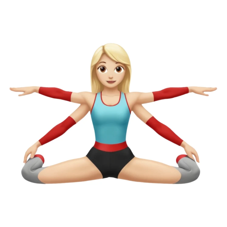 Blonde woman doing the traiditonal splits sticker