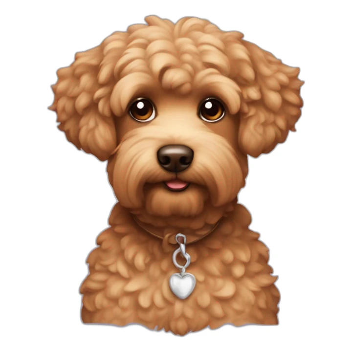 Caniche marron buenos dias sticker