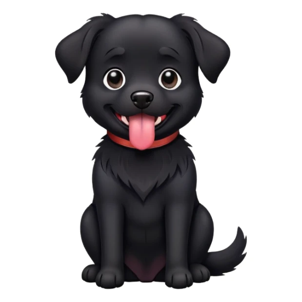 Perro negro saying guau sticker