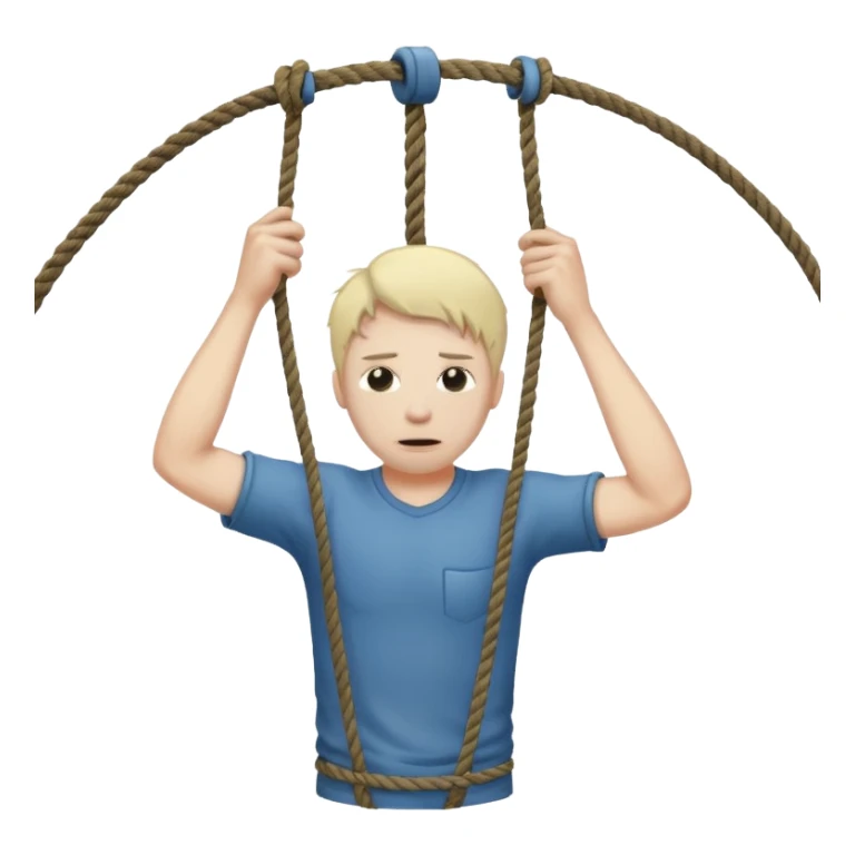 Man hanging himself with a rope  sticker