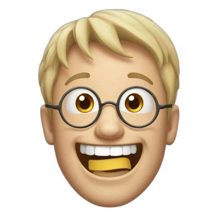 Harry Potter face laughing sticker