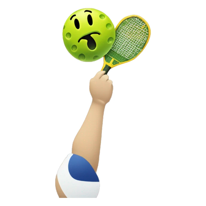 Pickleball giving a salute sticker