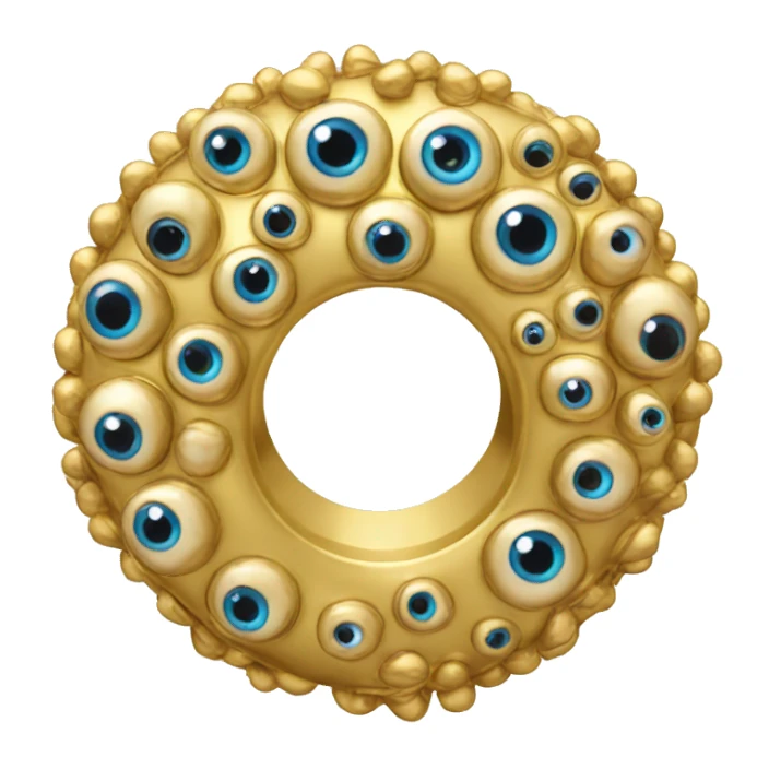 gold ring studded with eyeballs sticker