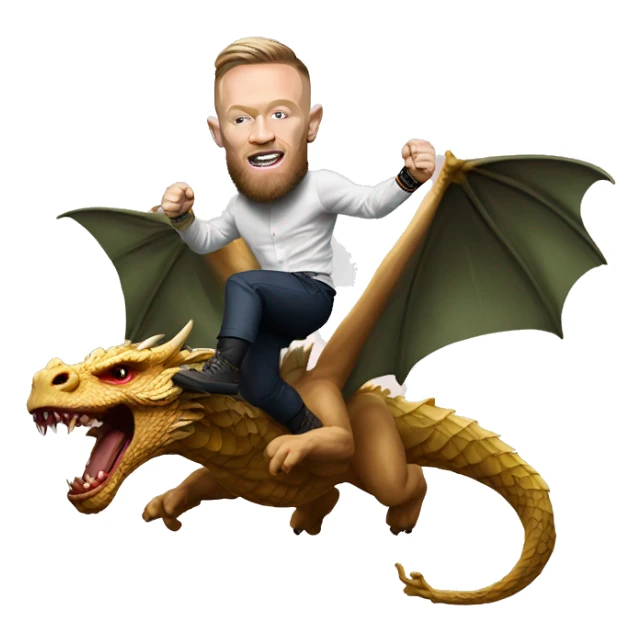 Conor mcgregor on a flying dragon sticker