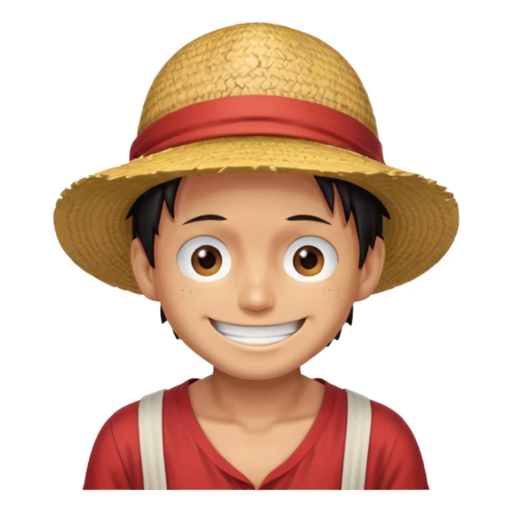 Emoji de luffy dans one piece sticker