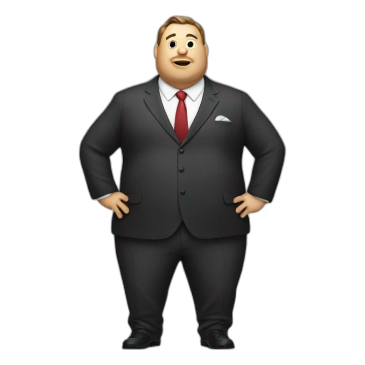 Fat man in a suit sticker
