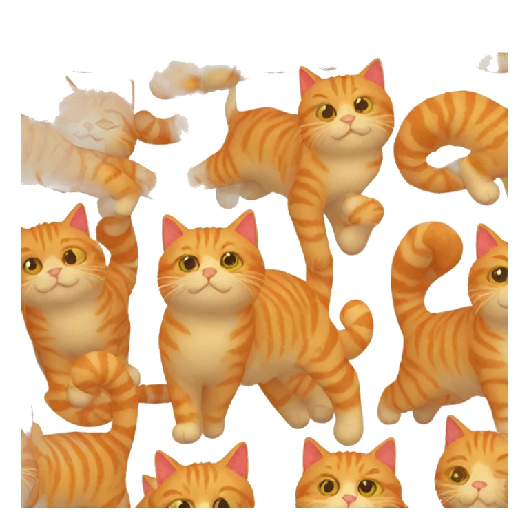 ginger cat with a kiss sticker