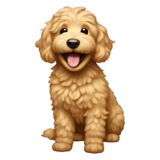 Golden doodle laughing  sticker