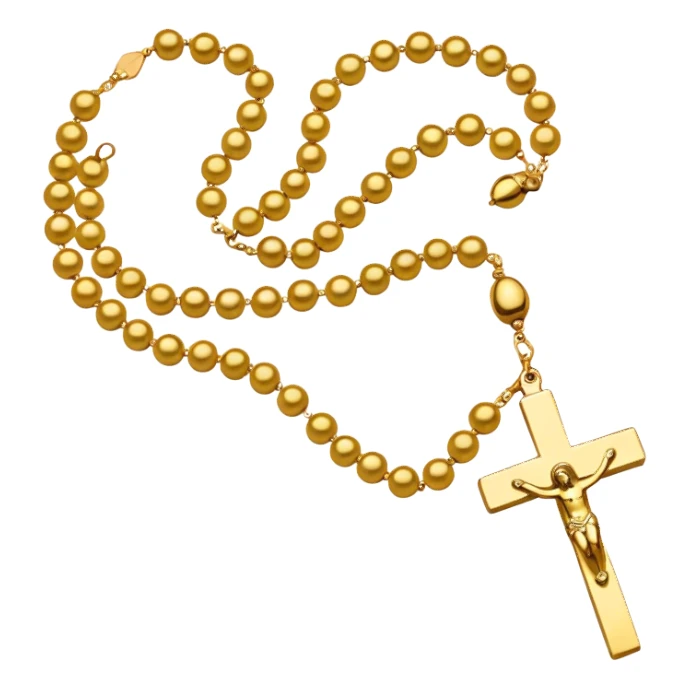 Gold Catholic Prayer Beads sticker