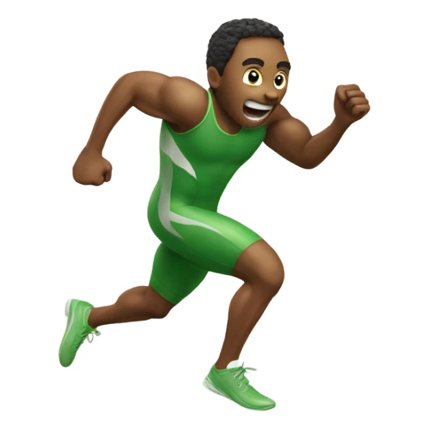 fit cucumber sprinting fast sticker