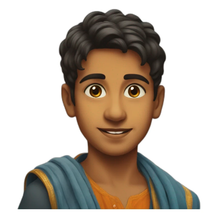 A boy in Banaras ghat sticker