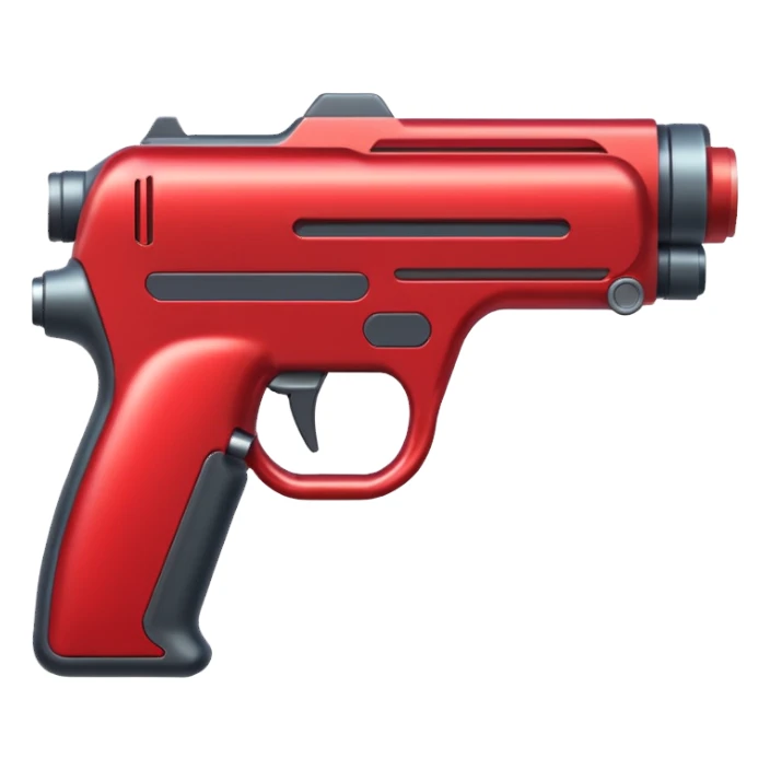 red lazer gun sticker