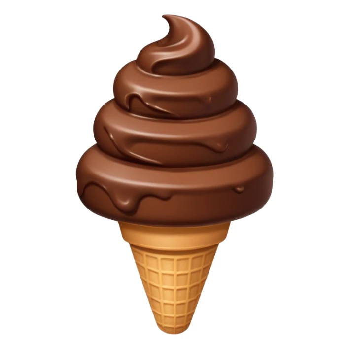 Brown Ice cream sticker