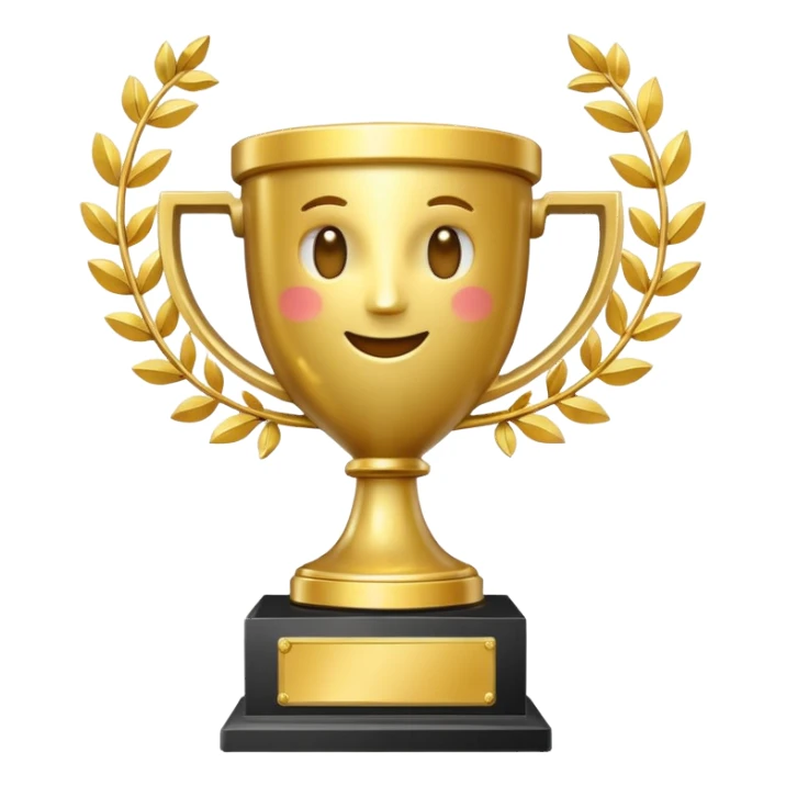 A dancing trophy  sticker