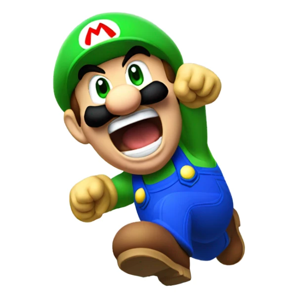 Super Mario screaming sticker