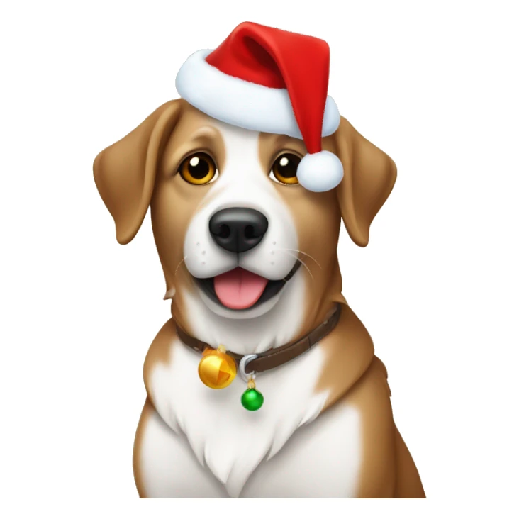 Hond with kerst sticker