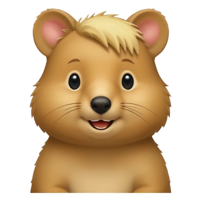 Quokka with blond hair sticker
