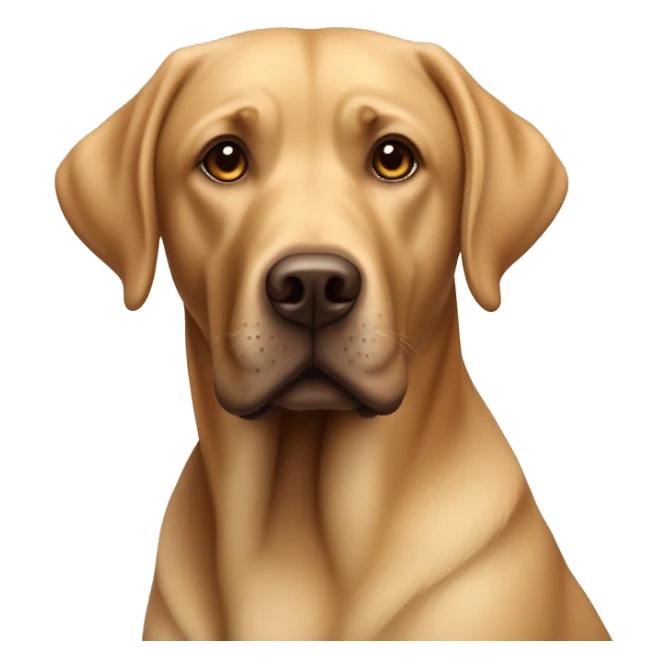  Brauner Labrador mit Knochen im Mund  sticker