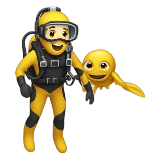 amazing scubadiver man sticker