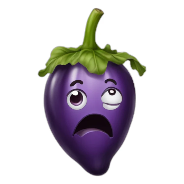 mange aubergine bave sticker