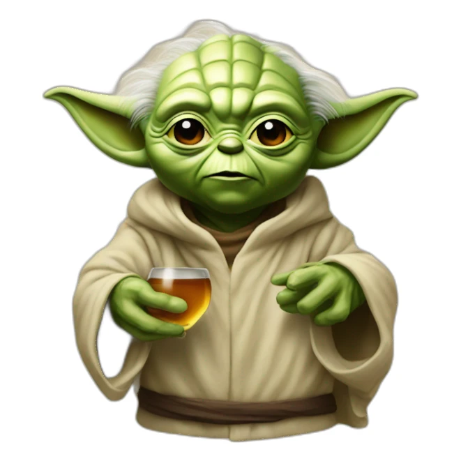 Yoda wiskey sticker