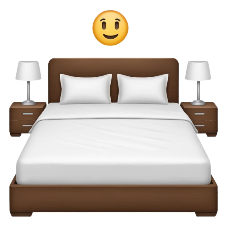 a modernù white bed with white bedsheets sticker
