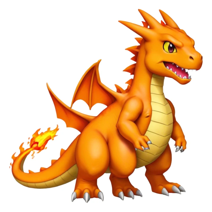Cool edgy Agumon-Charizard-Digimon, full body  sticker