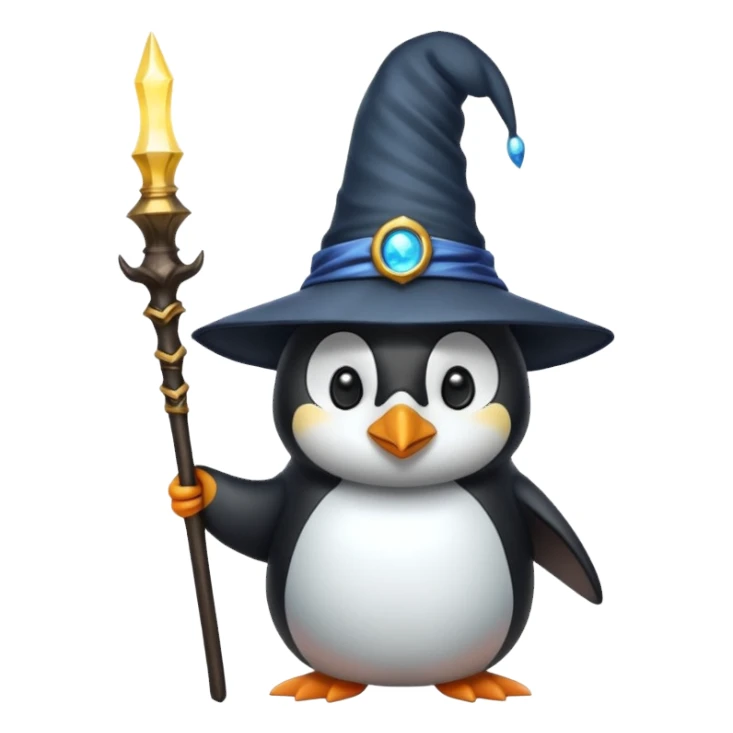 Penguin Wizard sticker