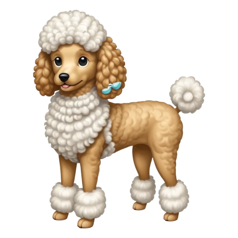 Poodle with very long legs sticker