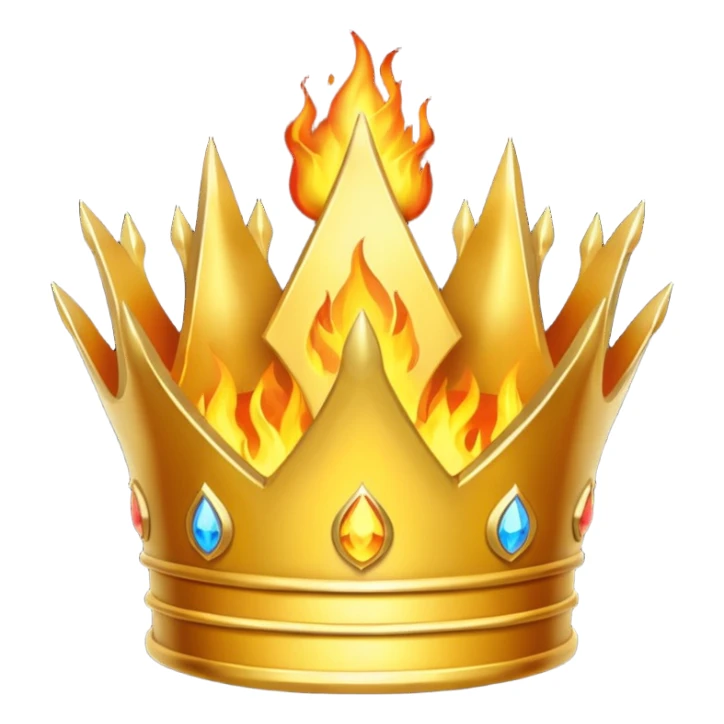 Coroa pegando fogo sticker