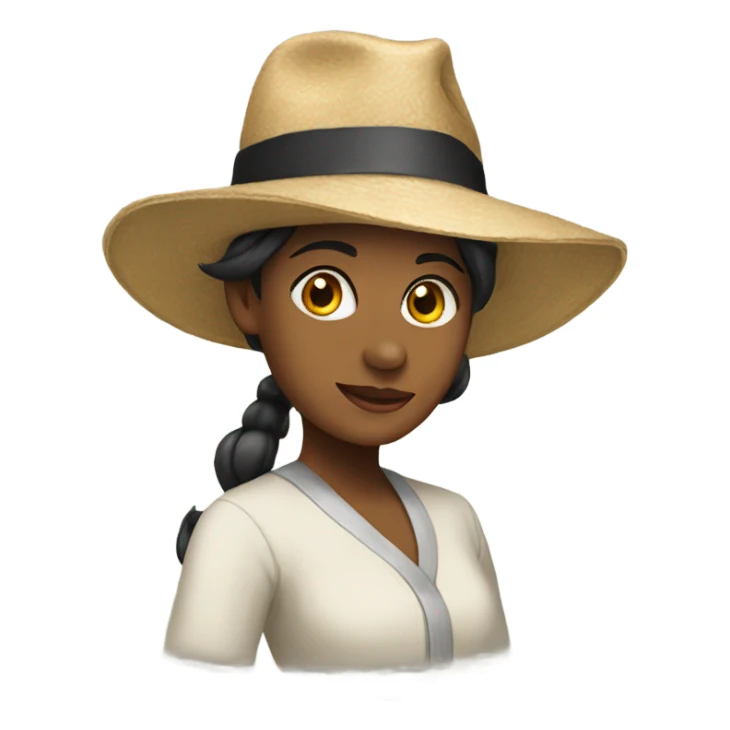 Amaya wearing a hat sticker