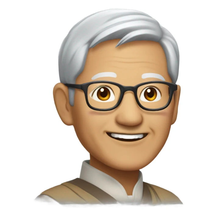Asian grandfather  sticker