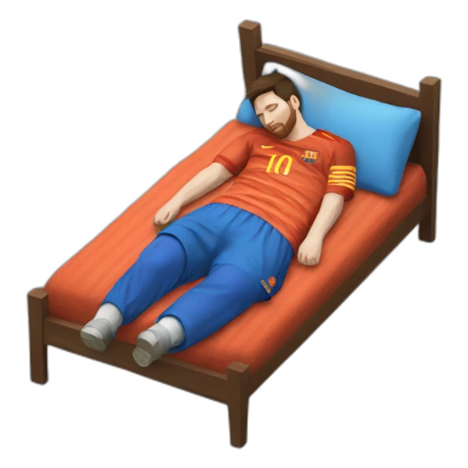 Messi sleeping sticker