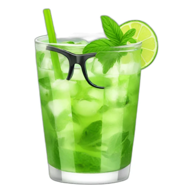 trex glasses drinking mojito sticker