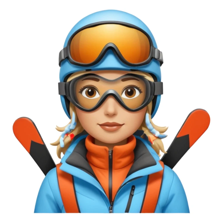 Woman Skiing, Background Matterhorn sticker